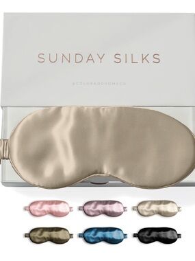 Champagne Silk Sleep Mask by